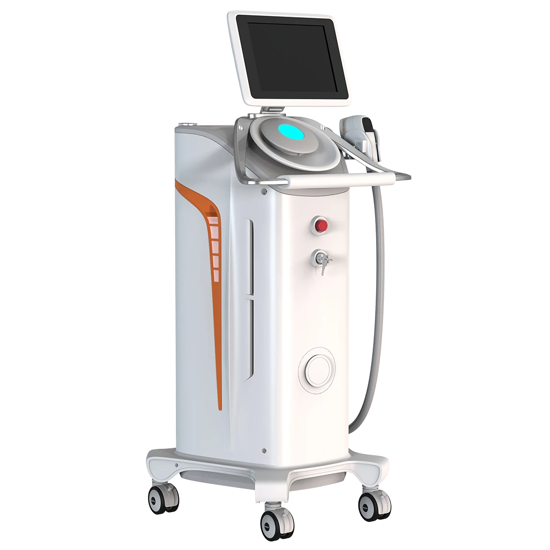 Der 3-Wellen-Diodenlaser mit Touchscreen, Handstück und Rollgestell